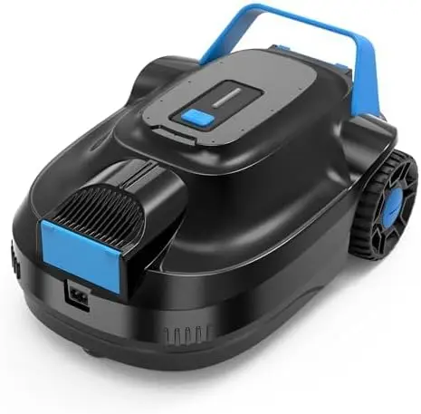 Upgraded Robotic Pool Vacuum, Cordless Robotic Pool Cleaner, 5000 mAh Lasts Up to 120 Mins, Ideal for Above Ground Pools, Self-P