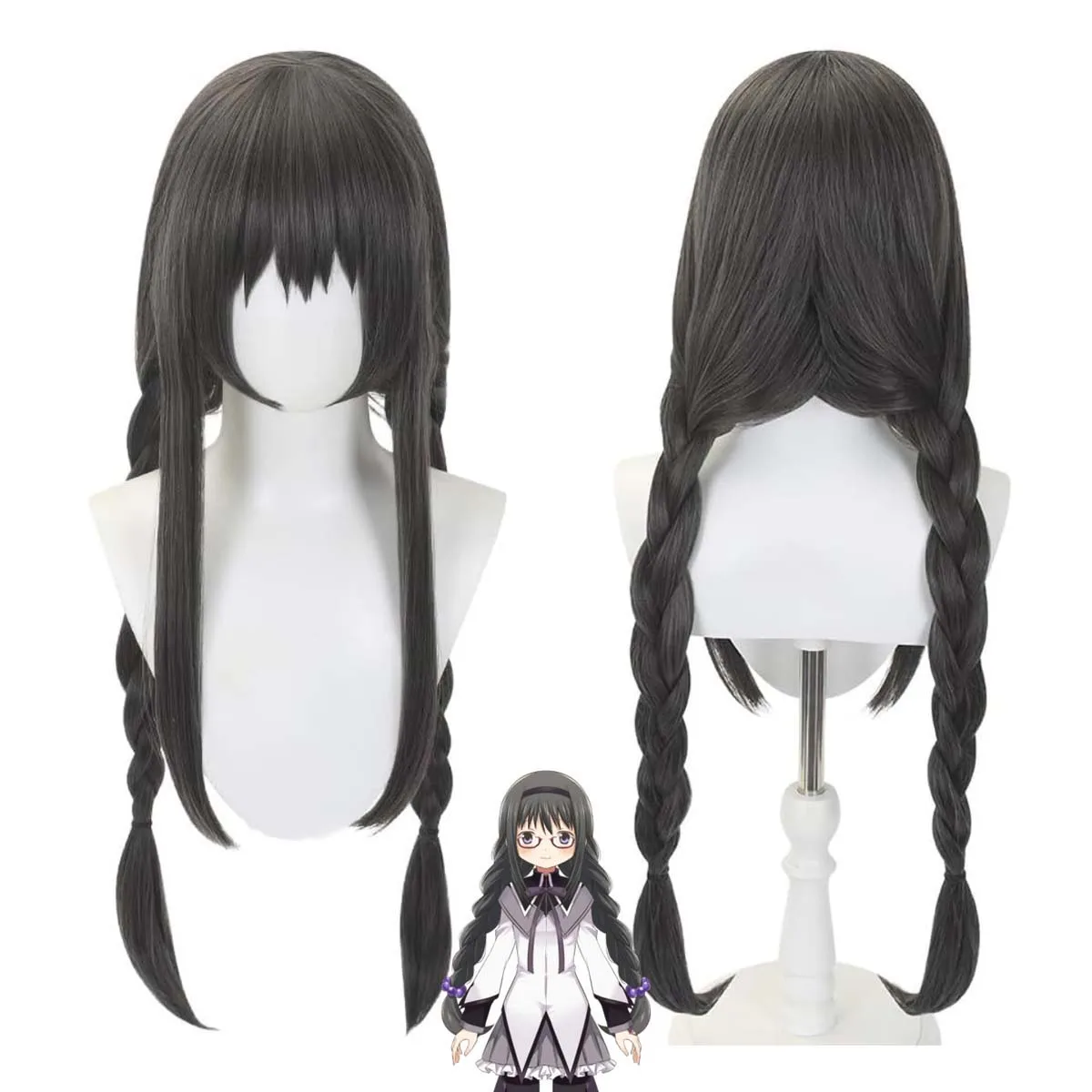 

Парик для косплея Puella Magi Madoka Magica Akemi Homura для Хэллоуина