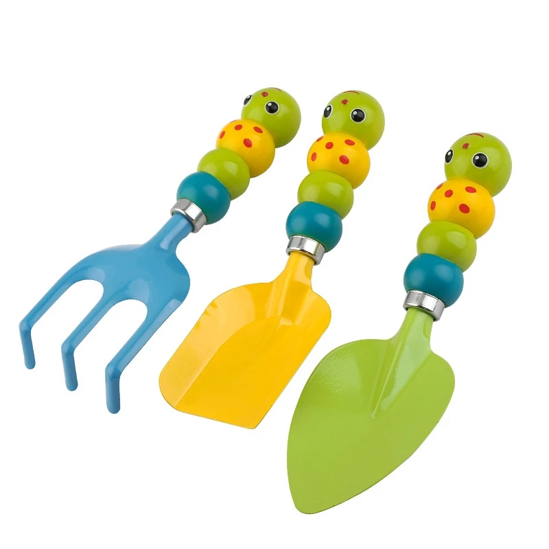 Mini kit d'outils de jardin pour enfants, pelle design, râteau, jouet de plage, bord de mer d'été, vecdu sable, cadeau d'anniversaire pour enfants, 1 ensemble