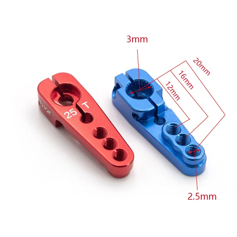 1/10 RC Car 25T Servo Arm Hole spacing 12 16 20mm Horn Upgrade Spare Part for 1/10 1/8 RC Crawler Servo Motors