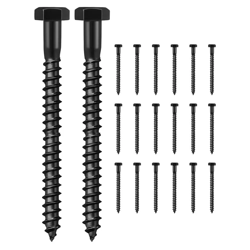 

20Pcs Carbon Steel Head Square Lag Bolts Heavy Duty Lag Screws 90mm M8 Thread Secure Wood Post Gate Outdoor Hardware