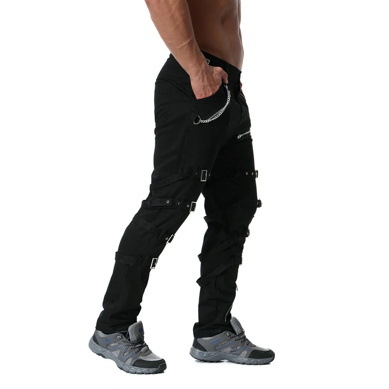 Top Quality Metal Decoration Zippers Cargo Pants Hip Hop Jogger High Street Sweatpants Drop Shipping ABZ183