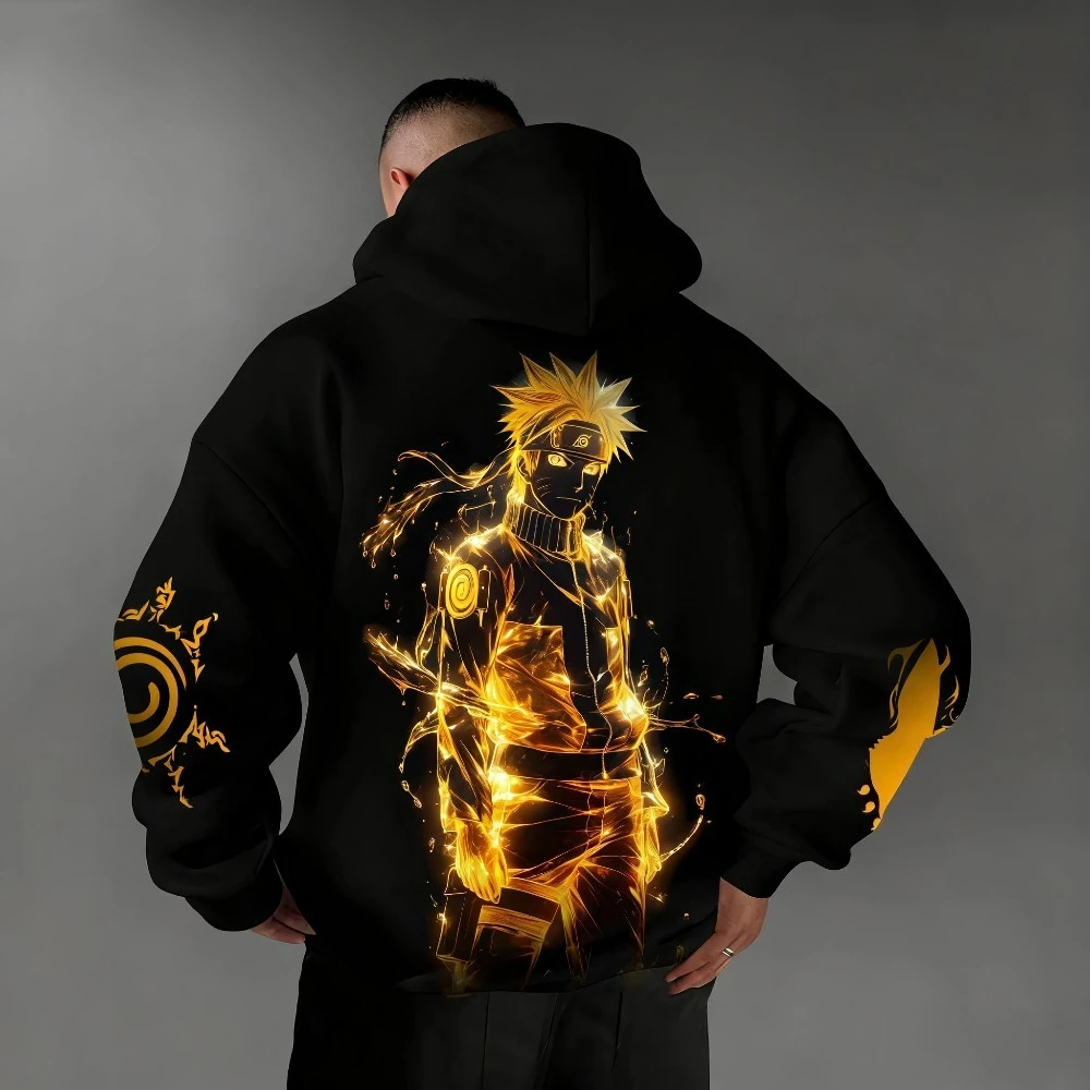 

Naruto Animated Uzumaki Naruto Hand-painted Men's Jumper Autumn/Winter Loose Casual Japanese Harajuku Pure Cotton Sweater Top