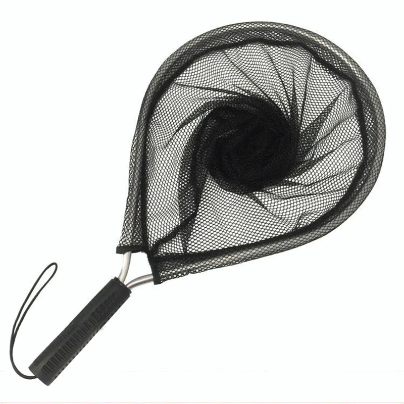 

Portable Black Fishing Net High Quality Aluminium Handle Landing Net