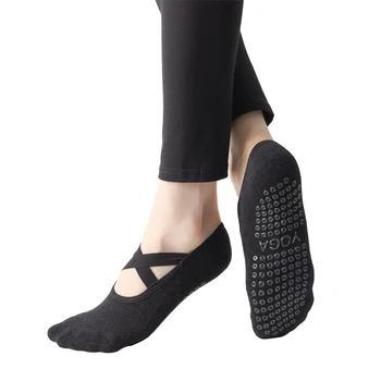 Chaussettes de Yoga respirantes en Silicone pour femmes, Bandage antidérapant, Pilates, danse de Ballet, Fitness, entraînement, en coton