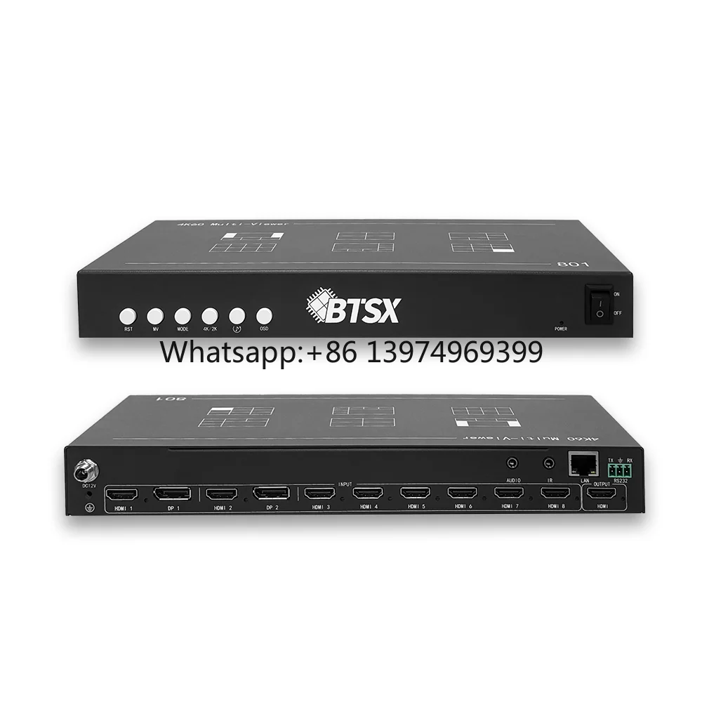 Bitvisus 4K60 8 Image Multi Viewer Multiple Display Modes Stable 24 7 Operation for Control Room