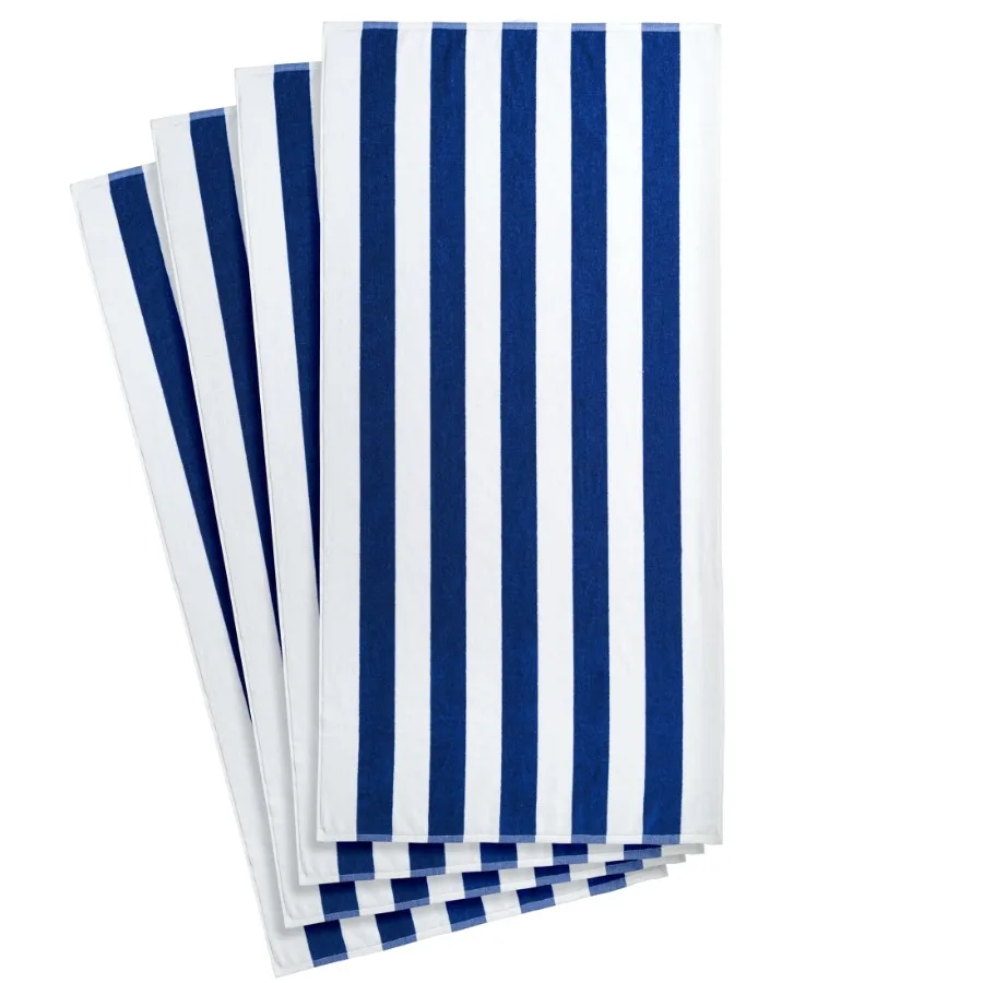 

Пляжные полотенца Cabana Stripe, 4 шт., 58 x 28 дюймов, синие