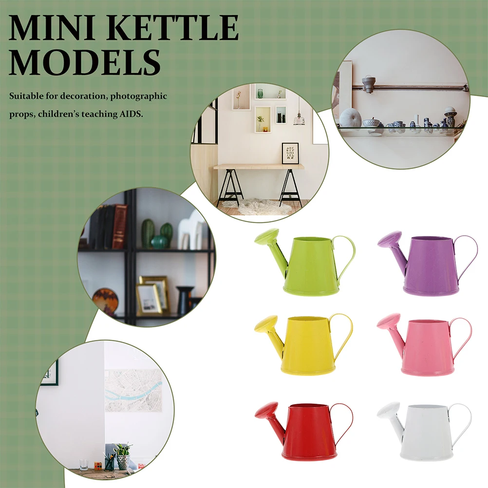 

4 pcs Mini Can Flower Metal Kettle Mini Metal Watering Can Durable Ergonomic Lightweight Kids Teaching Plant Prop