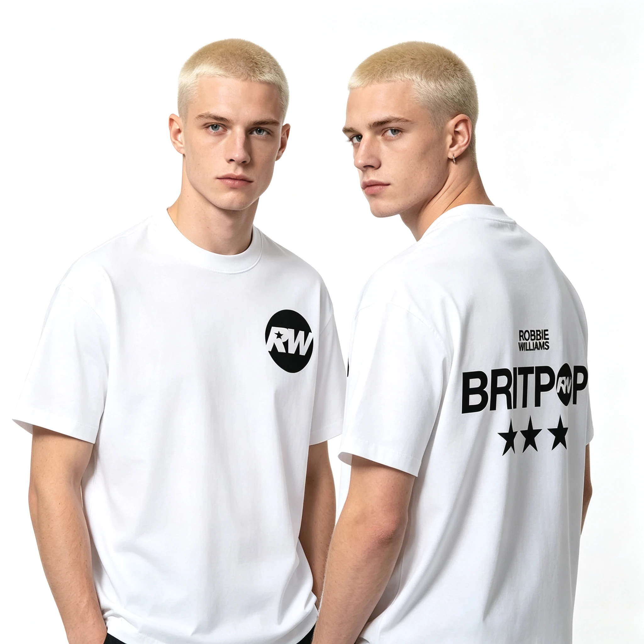 Summer Hot Sale Robbie Williams BRITPOP Album 2026 Tour Print T Shirts Unisex Hip Hop Top Y2K Gothic Cotton Oversized T-shirt