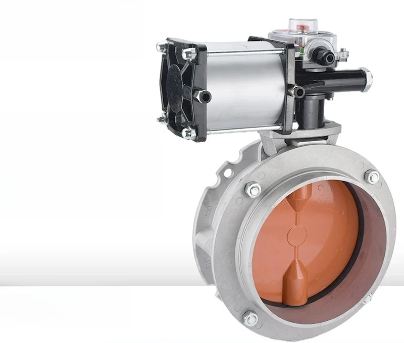 V2FS cement mixing plant butt-erfly valve aluminum alloy  powder du-st butt-erfly valve DN200 250 300