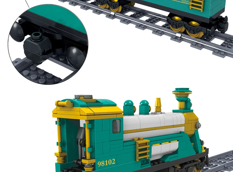 Technische City Power Train High-Tech-Eisenbahnstrecken-Bausteine, U-Bahn-Fahrzeug, Bausteine ​​zum Zusammenbauen, Spielzeug, Geschenke für Teenager und Erwachsene – Detail 4