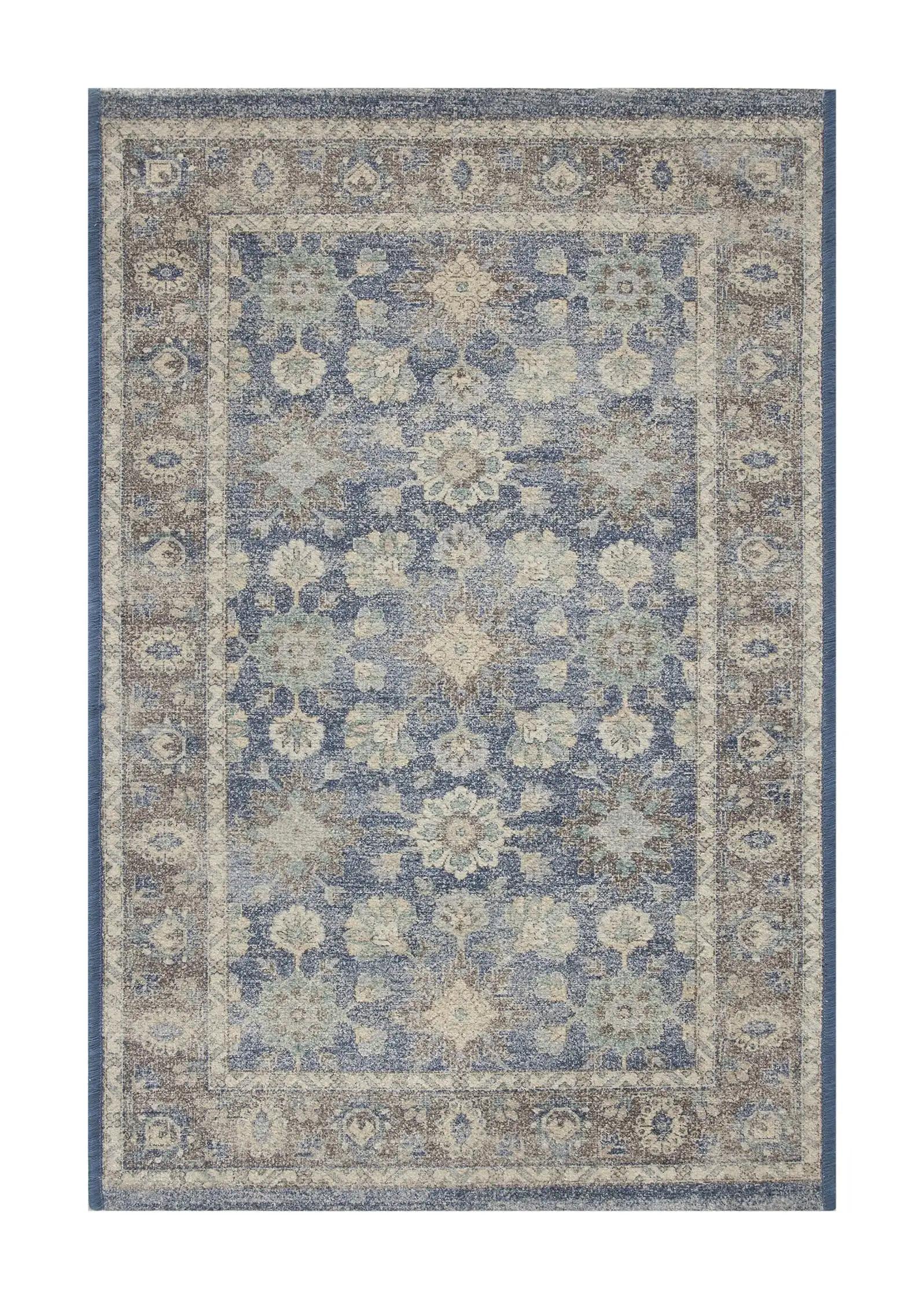 

Синий цветочный домашний коврик с акцентом 24x36