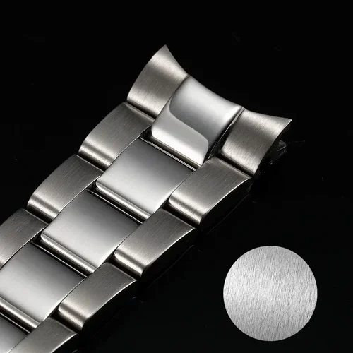 Imagen 2 del producto Correas de reloj 904L de 20mm y 21mm para SUB DAYTONA NH35 NH36, correa de reloj con cierre de bloqueo deslizante para hombre, pulsera de reloj de acero inoxidable sólido