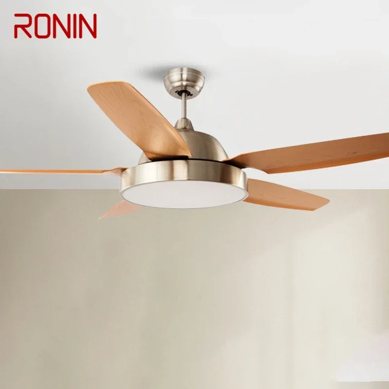 

RONIN Nordic LED Fan Light Modern Minimalism Restaurant Living Room Study Ceiling Fan Light Remote Electric Fan Light