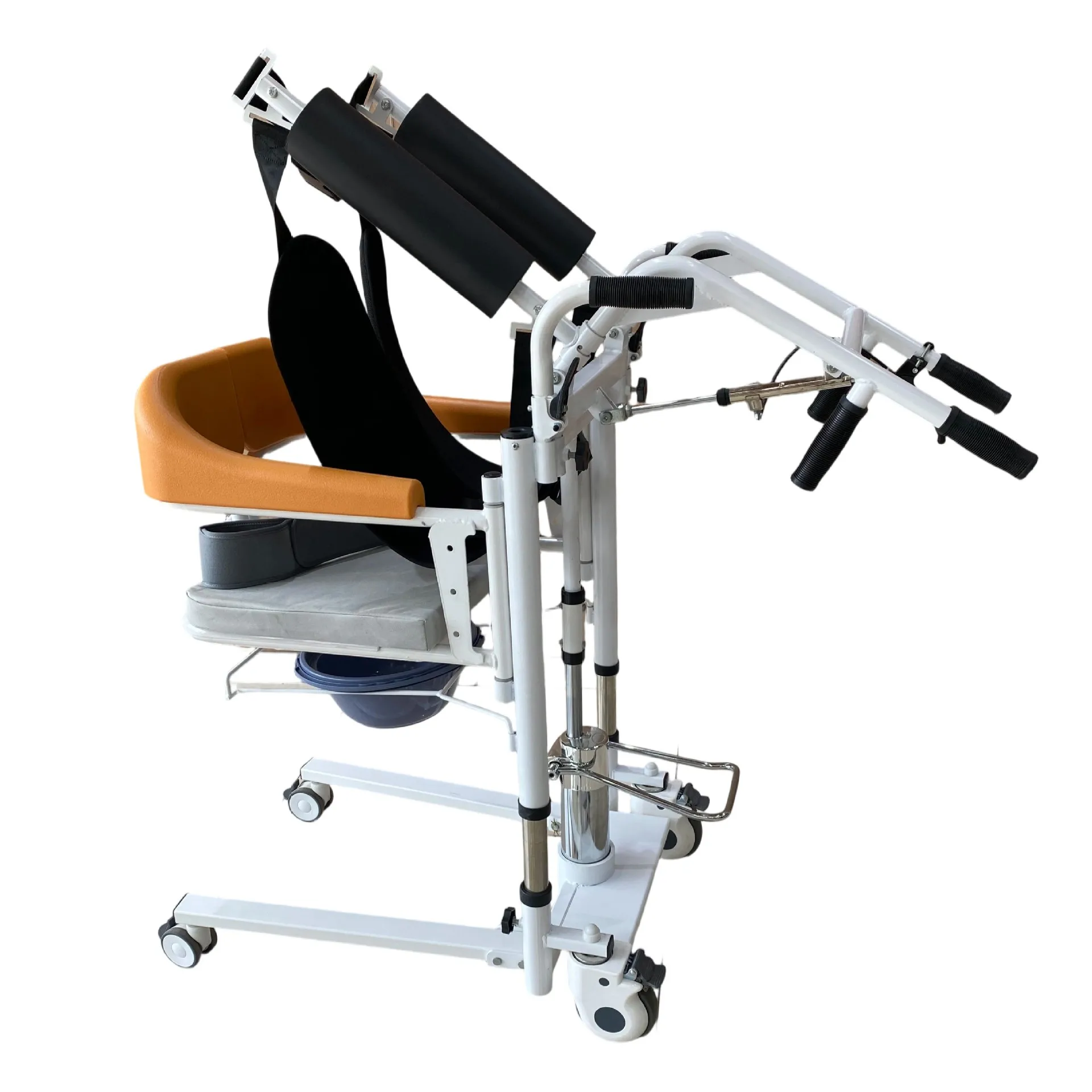 JIACHI 506C Elderly Care Hydraulic Lift Transfer Chair Commode Shower Patient Transfer 150kg Capacity Bathroom Safety Equipment