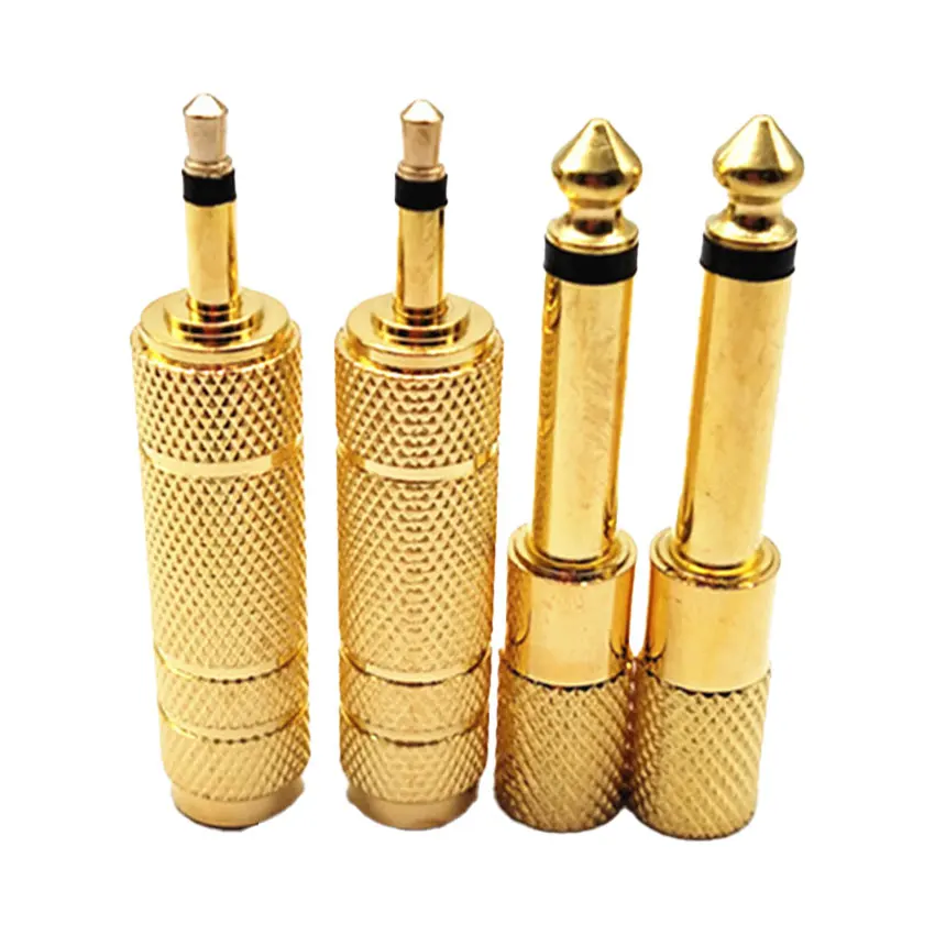 6.5mm Female to 3.5mm Male Jack 3.5 Female to 6.35mm Male Plug Mono Audio Microphone Adapter Converter Aux Cable Gold Plated s1