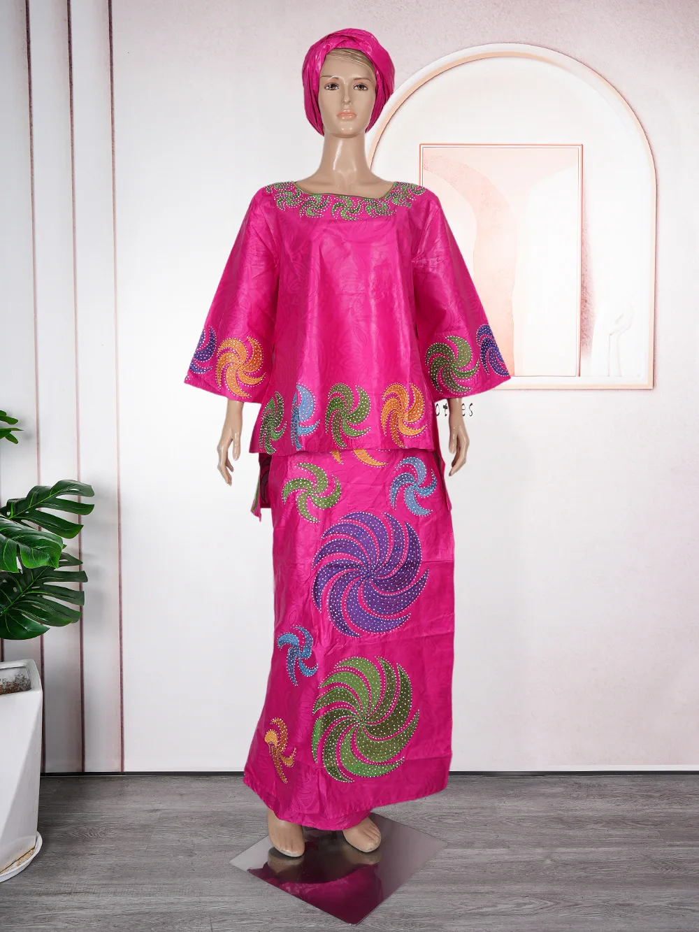 Robe de soirée africaine pour femmes, grande taille, Dashiki, Ankara, Bazin, robes longues de fête de mariage avec écharpe de sauna, nouvelle collection 2024