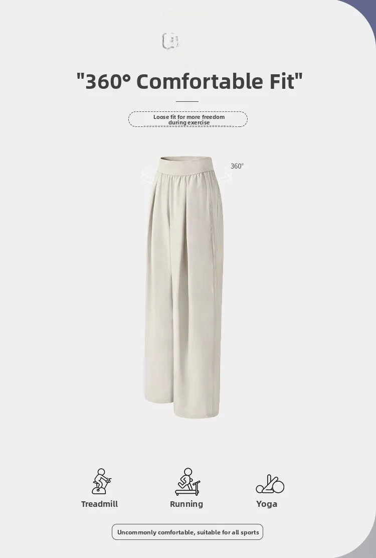 Quick-Dry Wide Leg Pants for Women, Loose Straight Fit for Yoga, Running and Casual Wear — detail 3