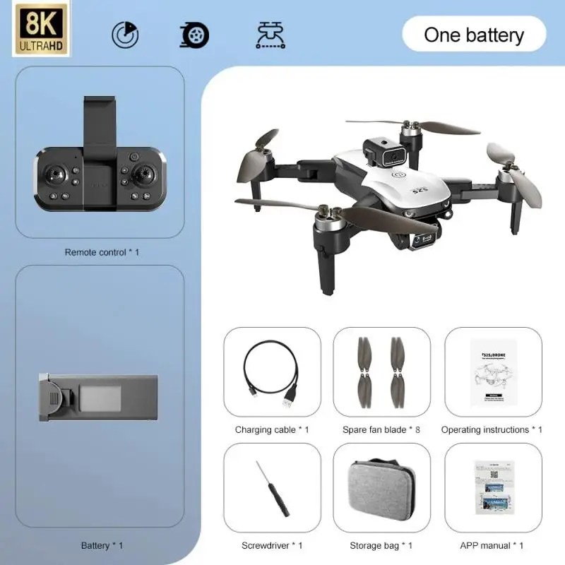 Lenovo S 2S Borstelloze Drone Met 8K Dubbele Hd Camera 360 ° Obstakel Vermijding Helikopter Opvouwbare Quadcopter Luchtdrone Speelgoed Geschenken