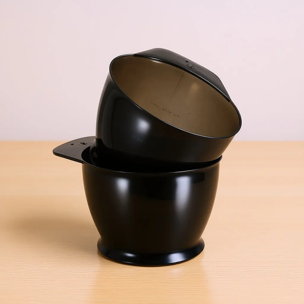 2Pcs Non-Slip Hair Dye Bowls Plastic Mixing Bowls Anti-Handle Scale Design Salon Hairdressing Tinting Containers DIY Hair