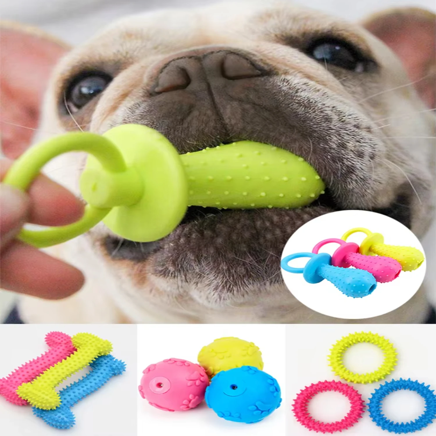 Unindestructible small dog dog dog toy, teeth cleaning, chewing training toys, pet supplies