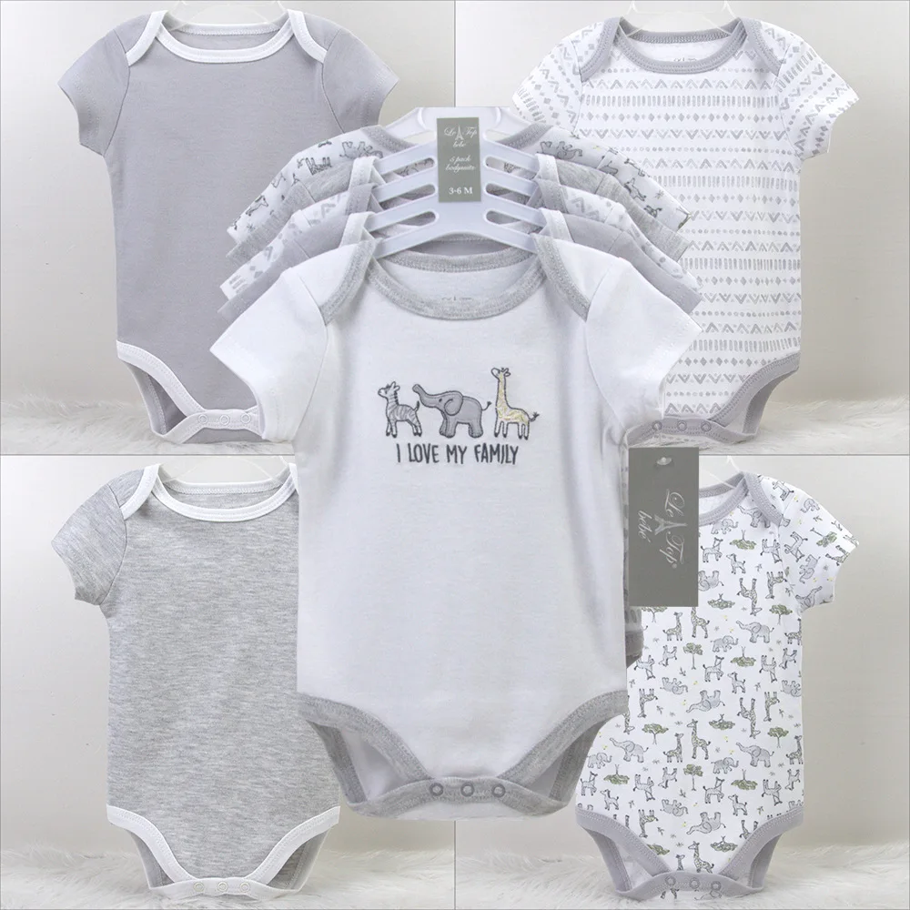 Newborn baby 5 pack bodysuit 5 in 1 creeper onesie climbing suit