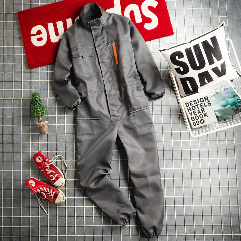 

Loose Straight Leg Overalls Men's plus Size Long Sve Suit Korean Sle Japanese Retro Casual Pants Set