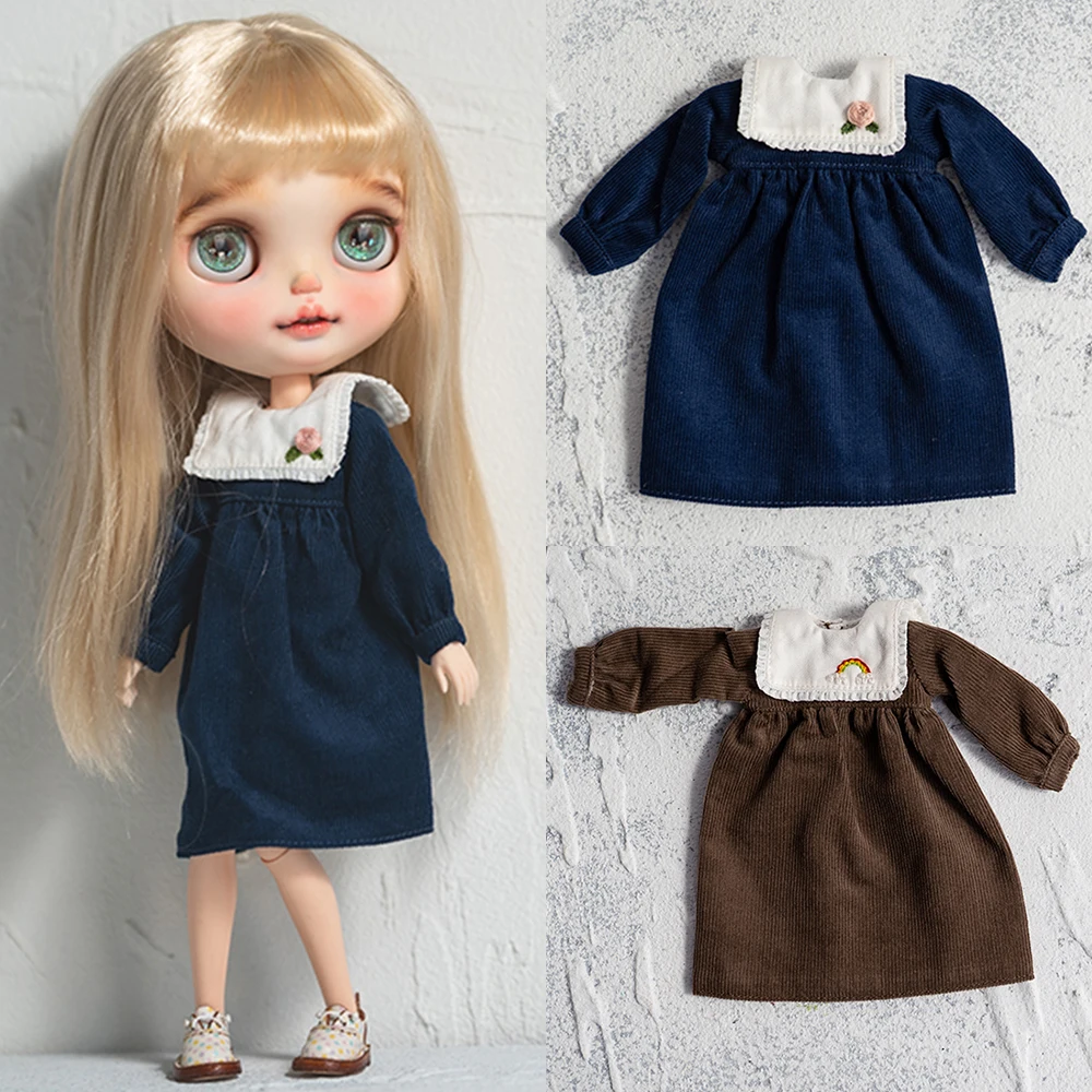 Blyth Long Dress Princess Dress Girl Doll Loose Longuette Clothes For Ymy、Licca、Azones、Ob24、Ob27 Doll Accessories