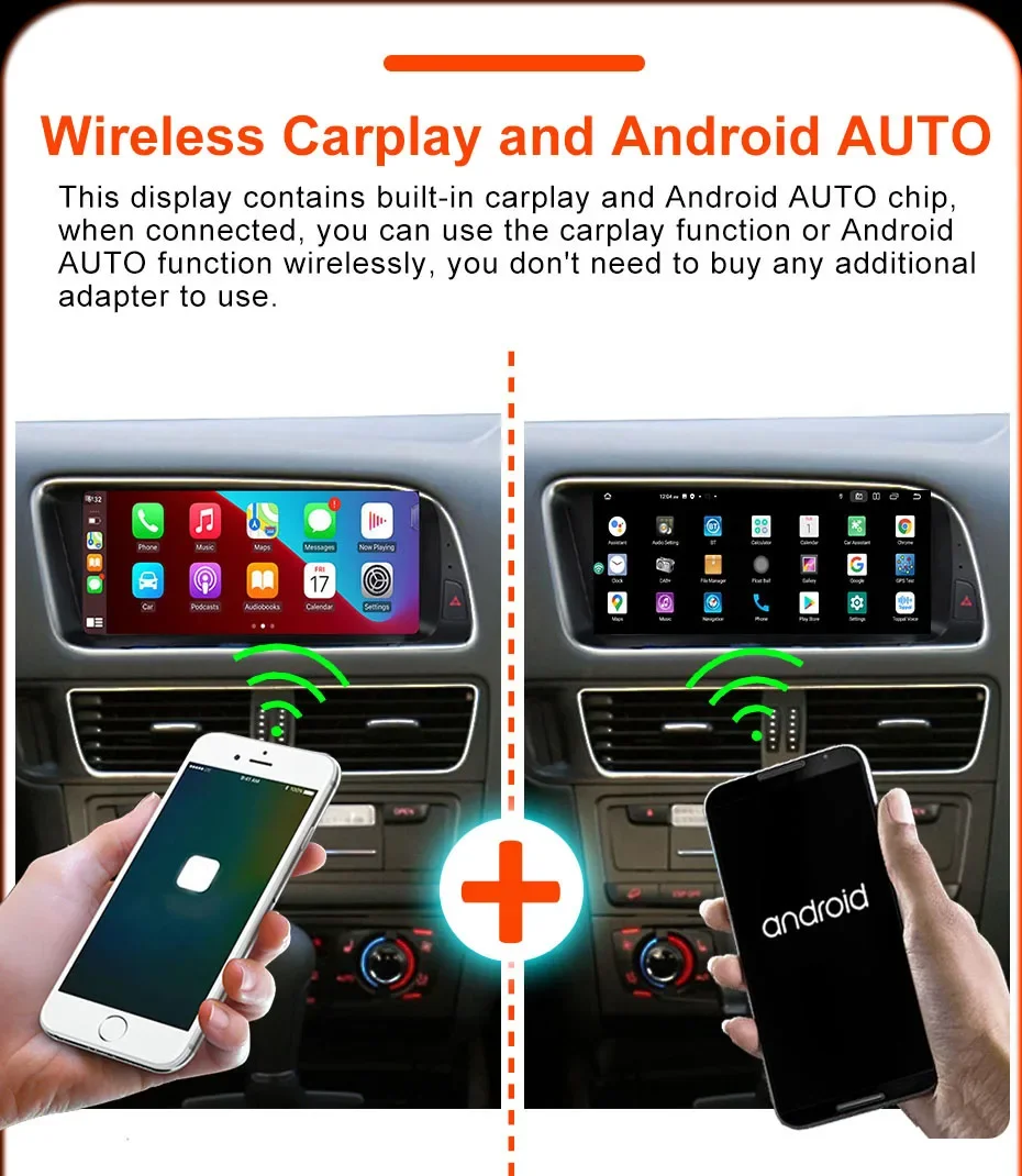 8,8'' Snapdragon 8 CORE Wireless Carplay Android 15 Auto-Radio GPS-Bildschirm für Audi Q5 2009-2016 Autoradio Stereo Multimedia-Player Bluetooth WLAN 4G LTE – Detail 12