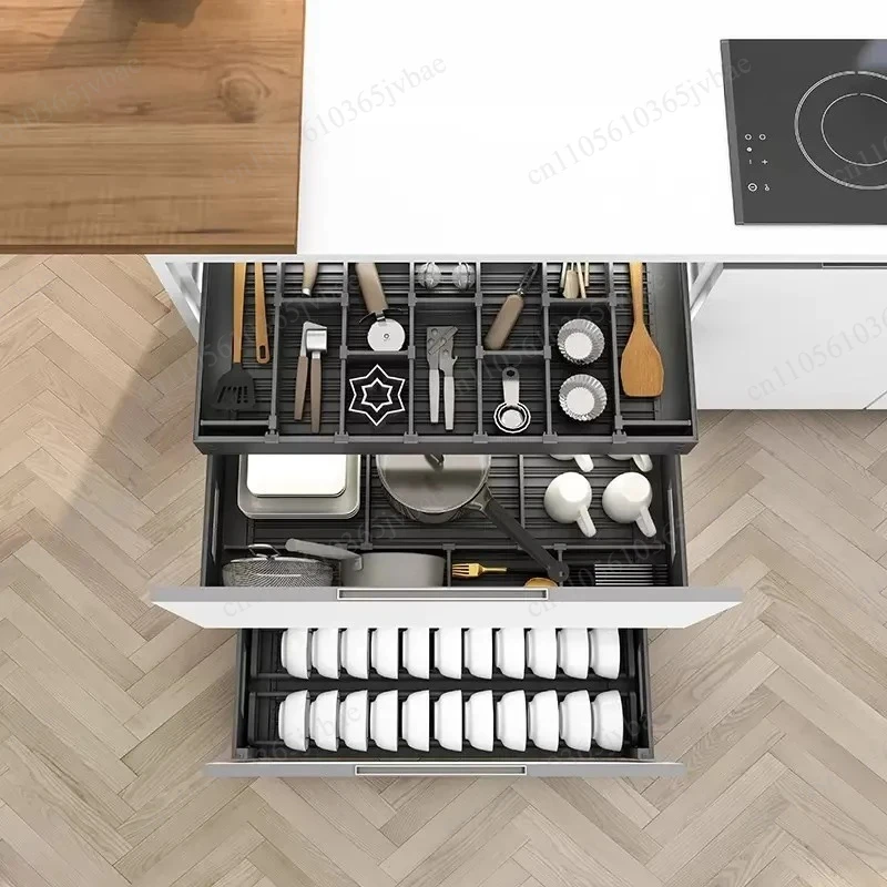 Cabinet Double Pull Bowl Basket, Layered Shelf, Regular Storage of Dishes and Tableware