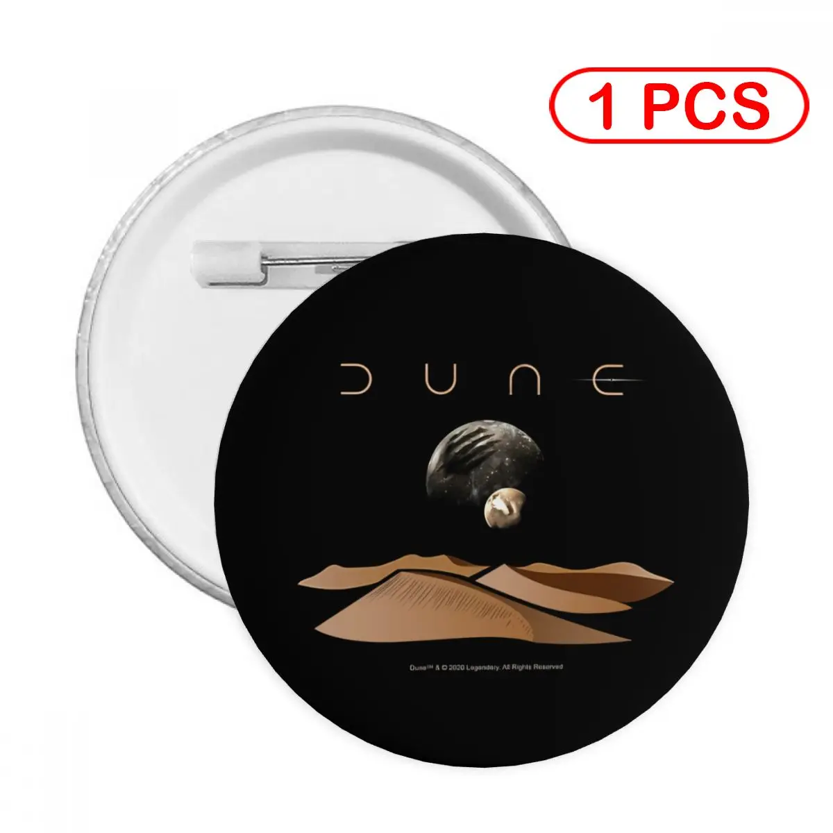 Landscape With Moons Of Arrakis Movie Dune Soft Button Pin Customizable Brooch Boyfriend Creative Brooch