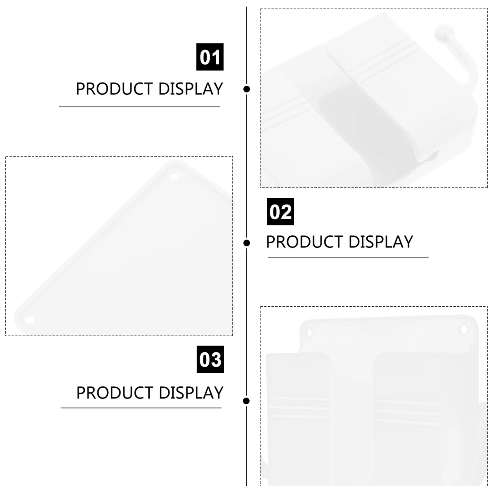 5 Pcs Remote Control Storage Box Convenient Controller Holder Bedroom Accessory Hanger Sturdy Stand Wall Hanging Plastic Shelf