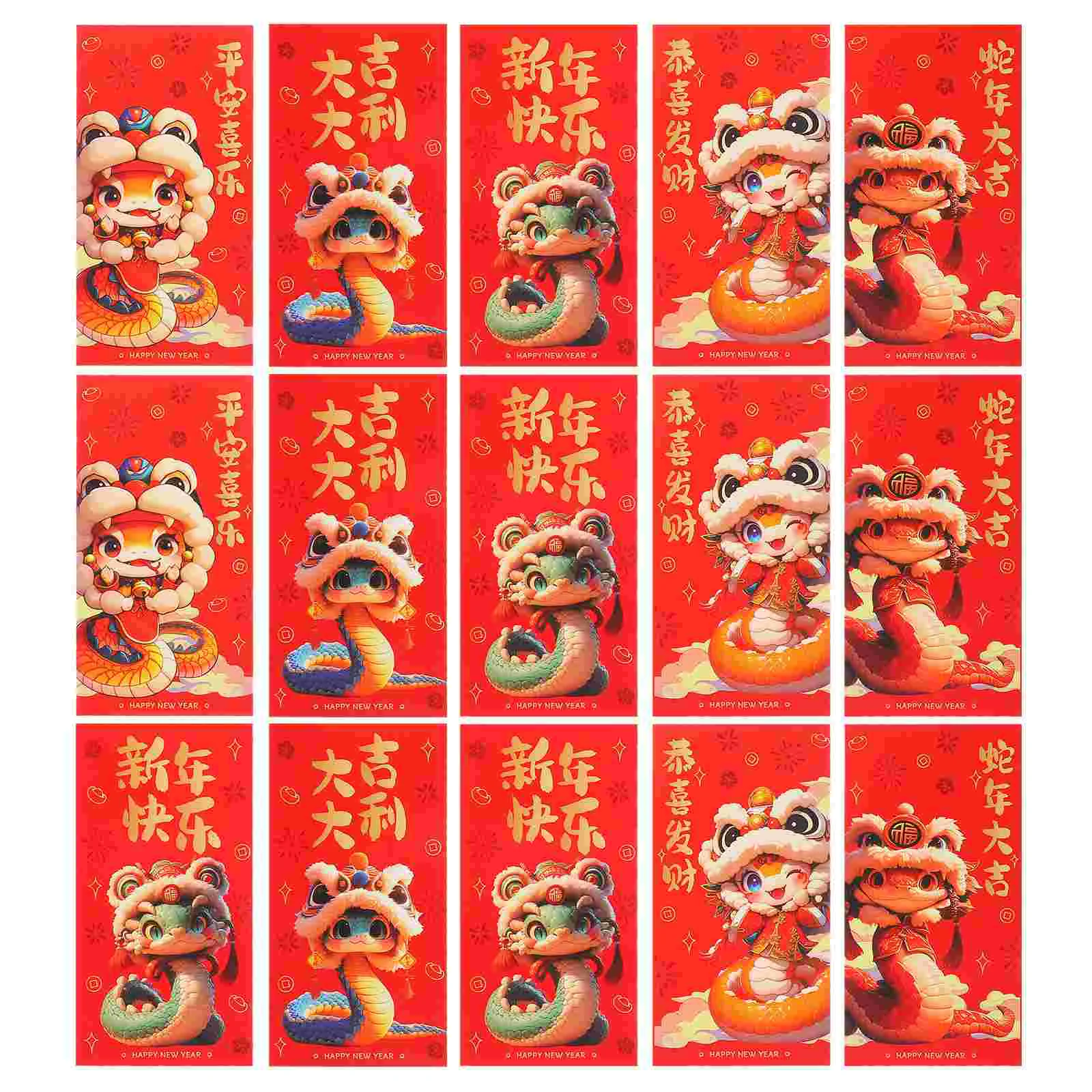 

20 Pcs Year of The Snake Red Envelope Decorations Chinese Style Envelopes Bride