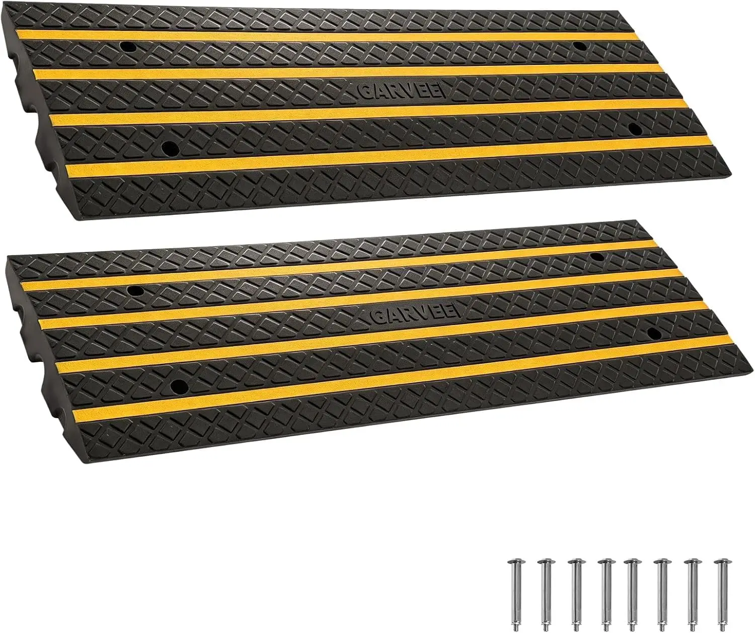 Curb Driveway Rubber Ramp 2 Pack 48 Inch 20,000 lbs Heavy Duty