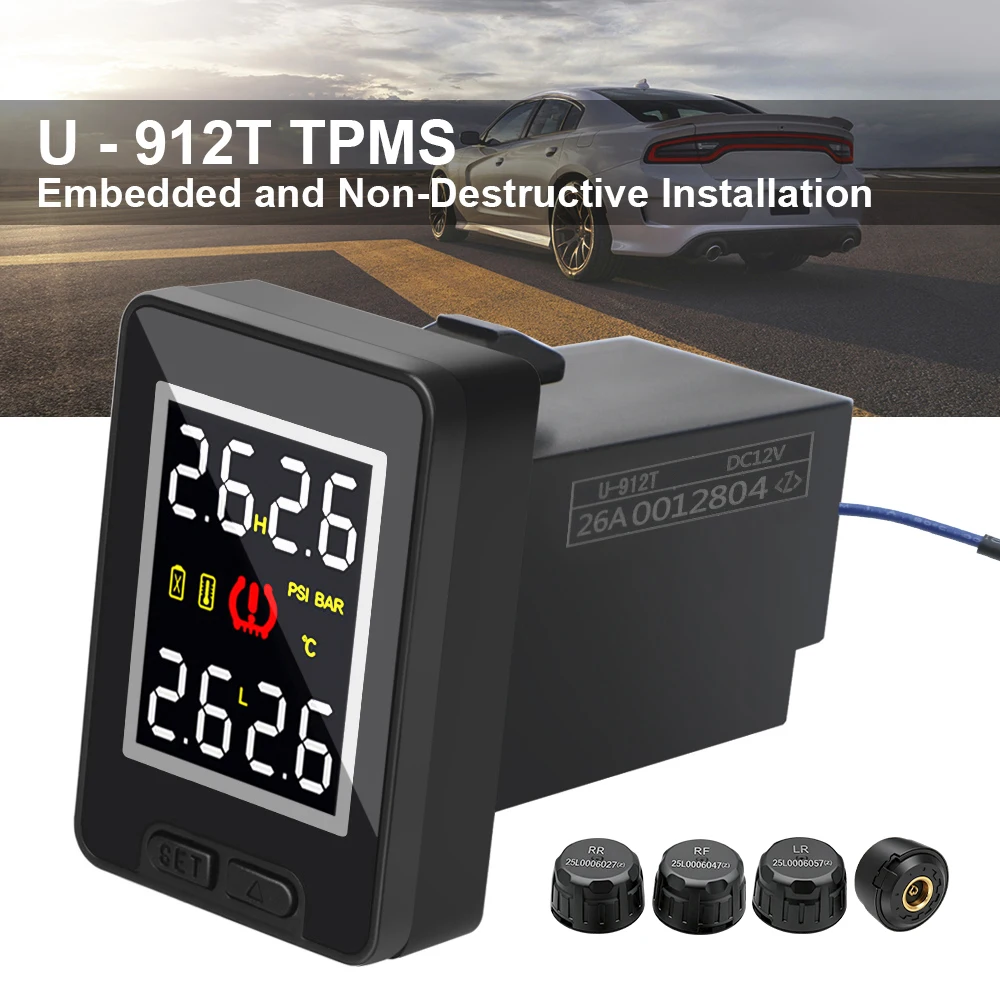 Car TPMS Tire Pressure Monitor System Wireless Save Fuel 4Pcs External /Internal Sensor for Toyota