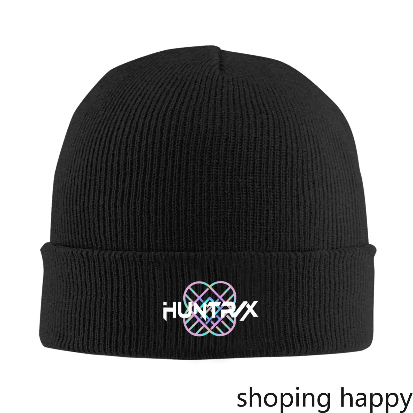 هنتر شعار الرجال النساء صراع رويالز قبعات صغيرة عفريت Kpop شيطان الحياكة قبعة الخريف الشتاء Kpop قبعات مطبوعة القبعات الدافئة K-pop