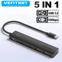 Vention 5 in 1 USB 3.2 HUB 10Gbps USB A Type C HUB Splitter Adapter Expansion Multiport for MacBook iPad iPhone Samsung Laptop