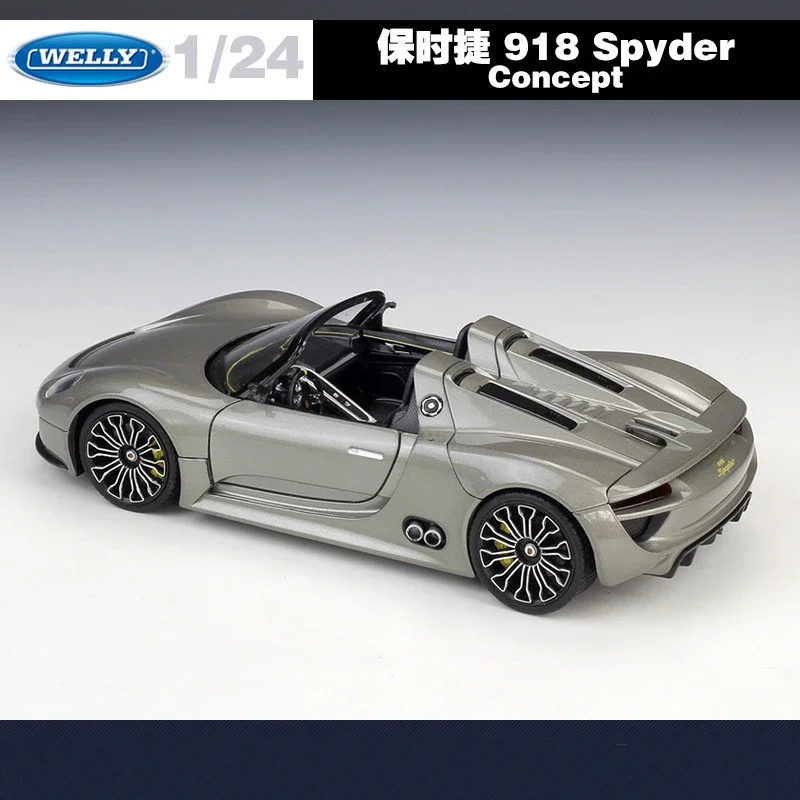 WELLY 1:24 Porsche 918 Spyder Concept Simulation Alloy Car Model  - Suitable for Children's Toys and Collections