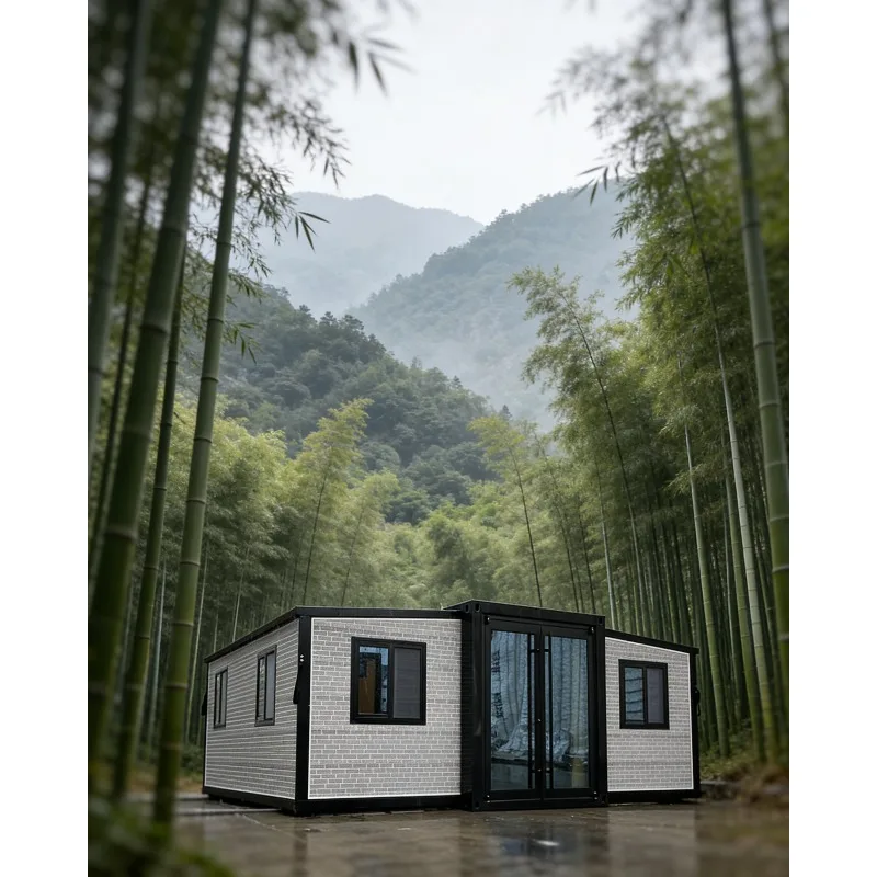

Luxury 40ft 20ft Expandable Prefab Villa 2-5 Bedrooms | High-End Portable Mobile Home 700mm Folded for Global Shipping