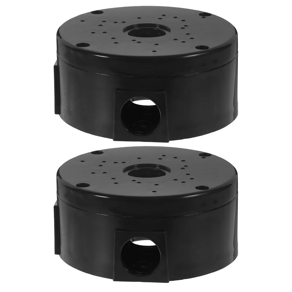 2 Pcs Waterproof Cable Box Cord Protectors Outdoor Cover Plug Porous Security for Wire Pp Monitor Stand