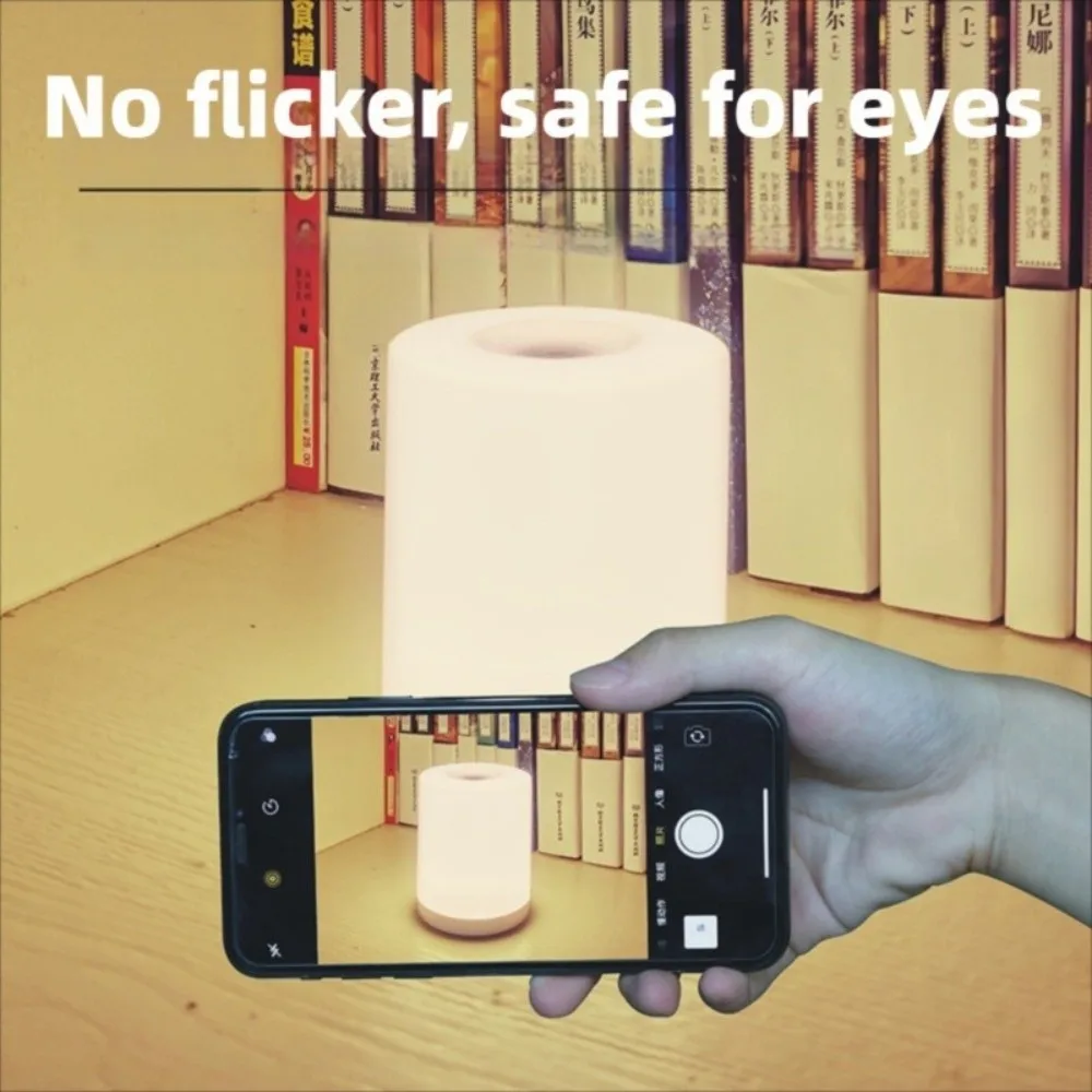 

Dimmable Rechargeable Bedside Lamp Mini LED Table Touch Night Light Decoration Portable Home Study Sleep Lamp Bathroom