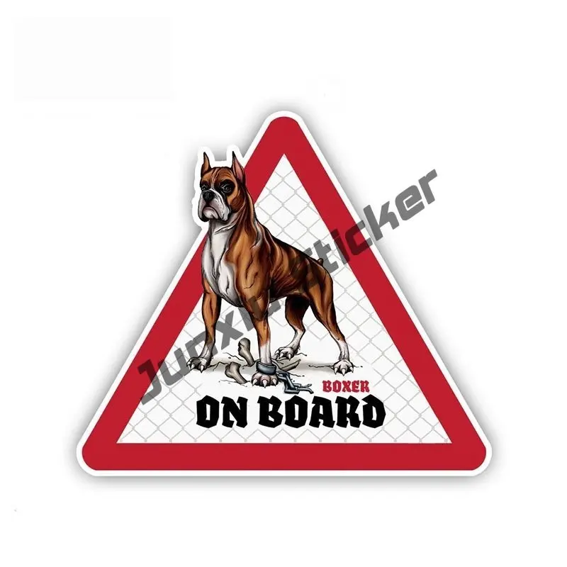 Cartoon Animal Decals Boxer Dog Car Decal Boxer on Board Dog Sticker Breed Refrigerator New Version Decal Motocross Racing Decor — zdjęcie 4