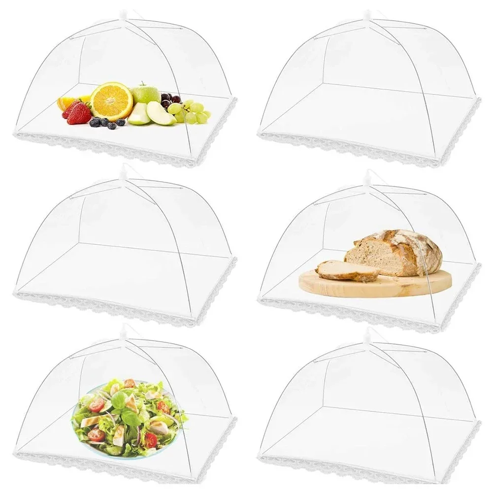 Anti-fly Food Covers Tent Reusable Collapsible Insect-Proof Lid Food Protection Net Kitchen Foldable Mesh Food Cover