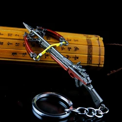 Game Pubg Mini Crossbow Keychain 3D 9cm Keyring Jewelry Backpack Bag Accessories