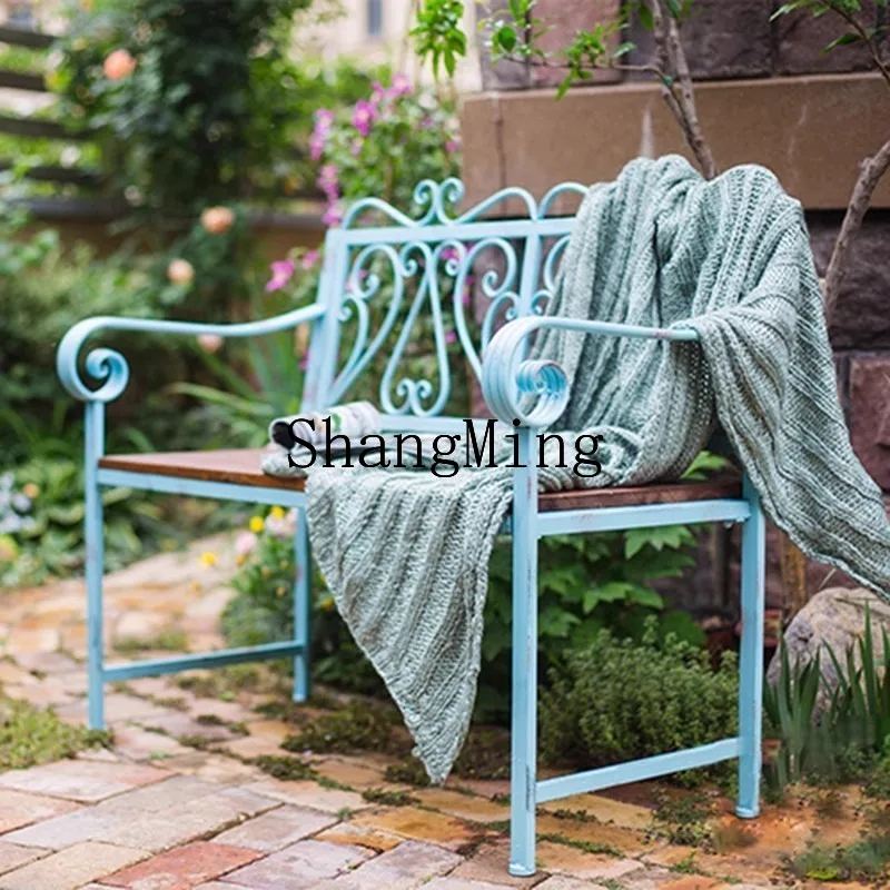 FG Exquisite Premium Outdoor Balcony Courtyard Terrace Double Bench Garden Villa Creative Chair Homestayd Chair Combination Set