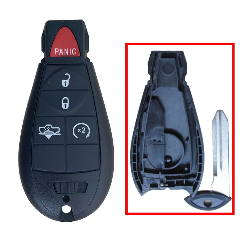 Replacement Smart Remote Key Case Shell For Chrysler For Jeep For Dodge RAM Keyless Remote Key Fob Case Shell GQ4-53T