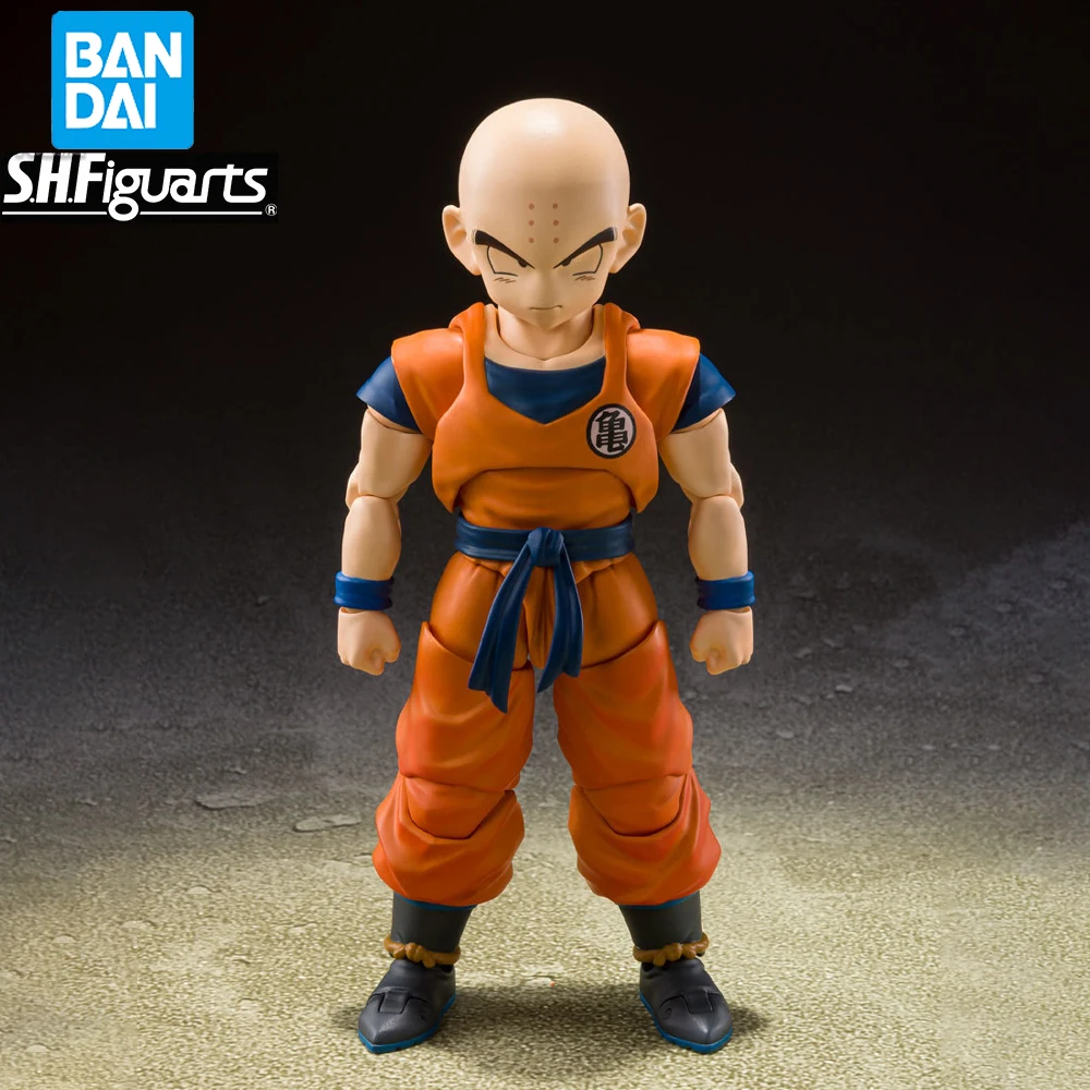 In Stock Original Bandai SHFiguarts Dragon Ball Z Earth's Strongest Man Krillin Figure Anime Genuine Action Model Toy