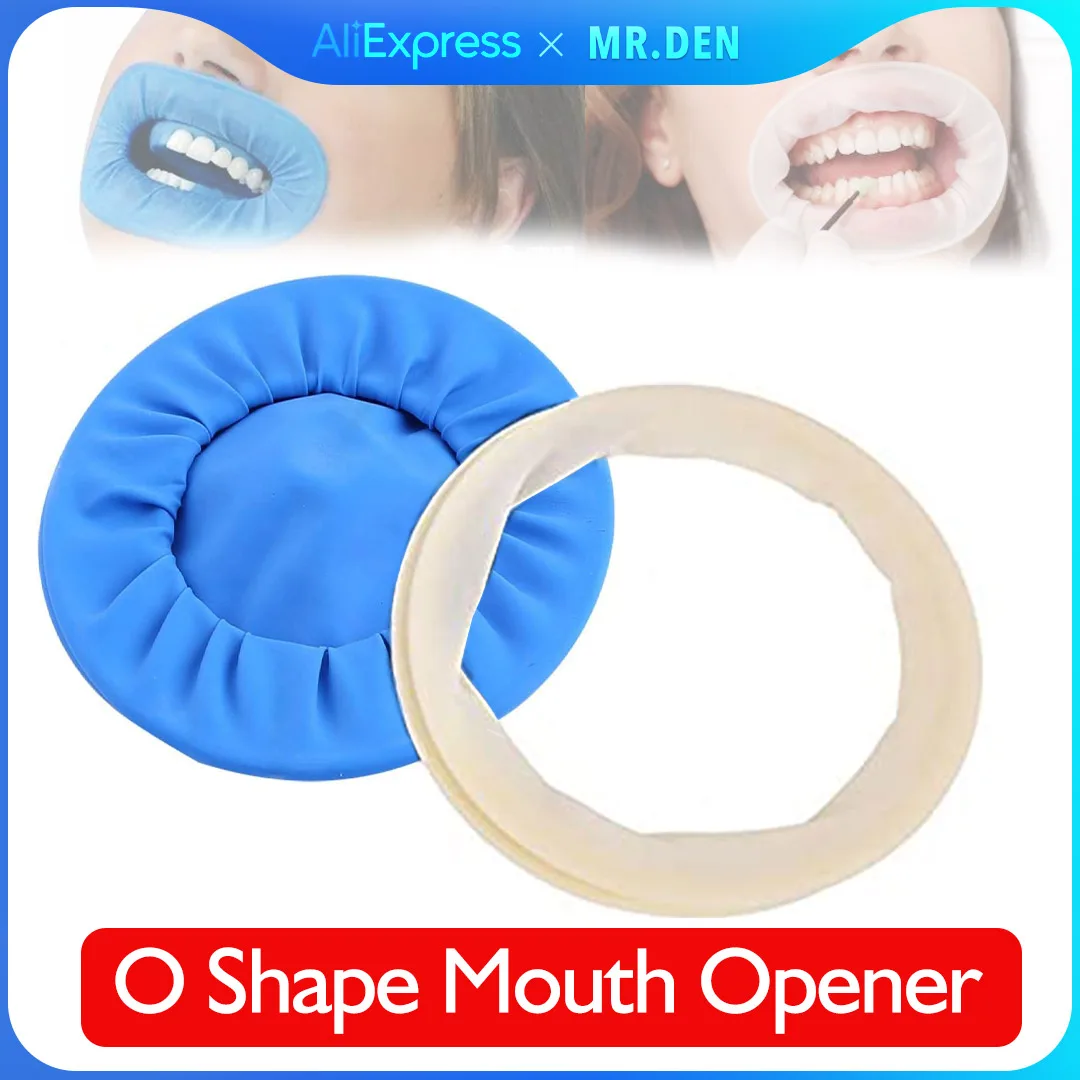 10/20pcs Dental O Shape Disposable Rubber Dam Sterile Mouth Opener Oral Cheek Expand Cheek Retractor Opener for Oral Safe Clamps