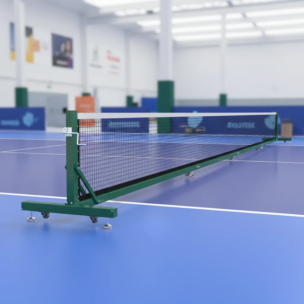 Heavy-Duty Galvanized Steel Tennis Net Posts, Mobile with Wheels, Powder Coated Poles for Outdoor Courts, Durable and Stable