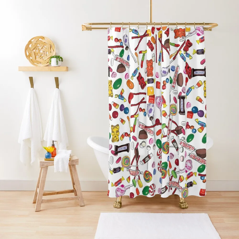 

Candy Storm Shower Curtain Waterproof Bathroom Shower Bathroom Accessorys For Bathrooms Anime Shower Curtain